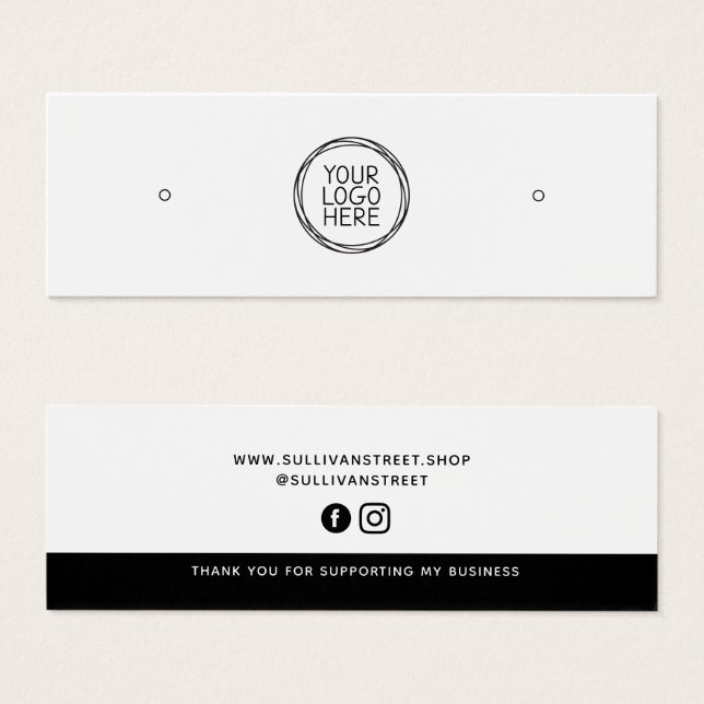 Ajouter Votre Logo Médias Sociaux Porte-Boucles D' (Devant & derrière)