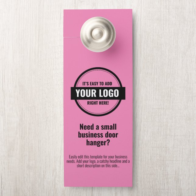 Ajouter votre logo Modèle Affichette de porte PME (Sur le bouton)