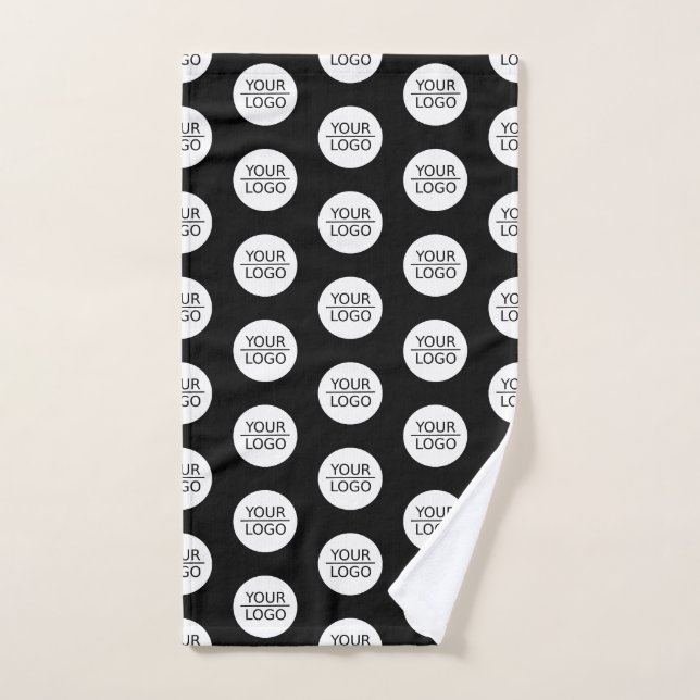 Ajouter votre logo Motif Black Company Promotion (Serviette à main)