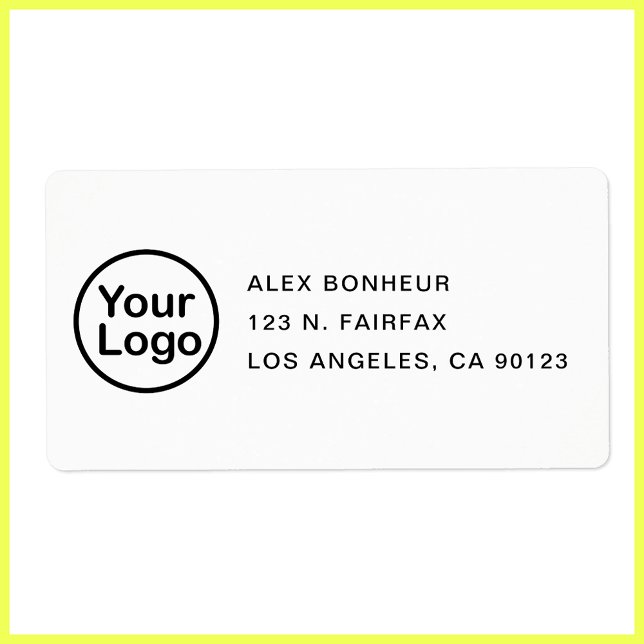 AJOUTER VOTRE LOGO Simple White Adresse de retour (Créateur téléchargé)
