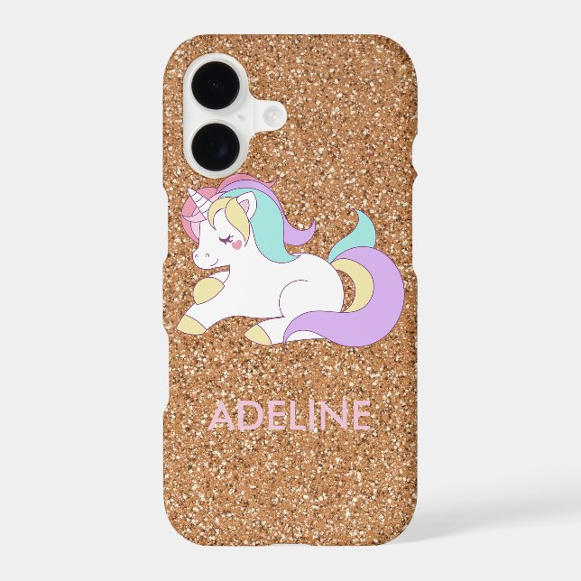 Ajouter Votre Nom Cute Magique Unicorn Personnalis (Verso)