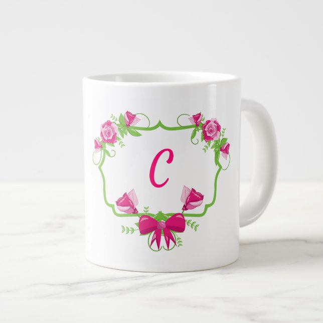 Ajouter votre numéro initial - Jumbo Mug (Devant droit)