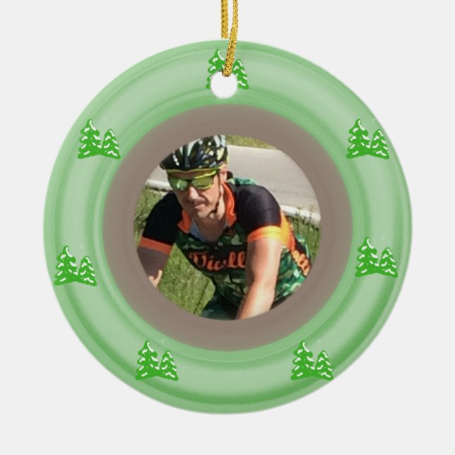 Ajouter votre photo Arbres de Noël Ornement en cér (Devant)