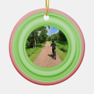 Ajouter votre photo Ornement en céramique rouge et