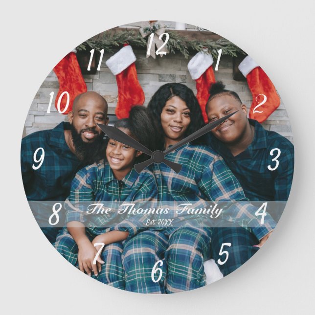 Ajouter Votre Photo Personnalisée Grande Horloge (Recto)