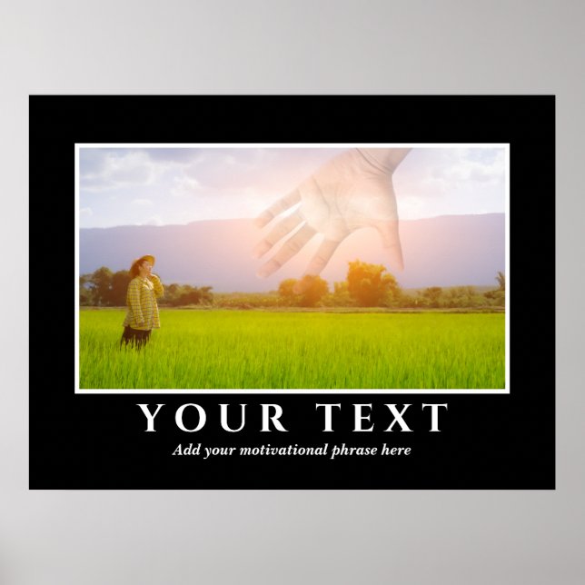 Ajouter Votre Poster Photo Texte Inspirant (Devant)