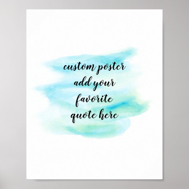 ajouter votre propre affiche aquarelle (Devant)