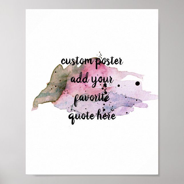 ajouter votre propre affiche aquarelle (Devant)
