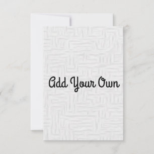 Ajouter votre propre - Invitation