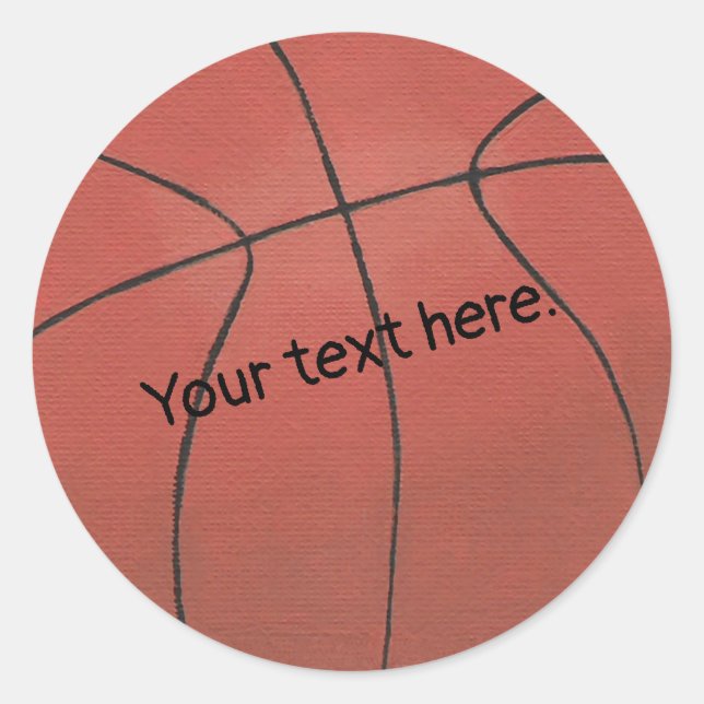 Ajouter Votre Texte Ici Stickers Basketball (Devant)