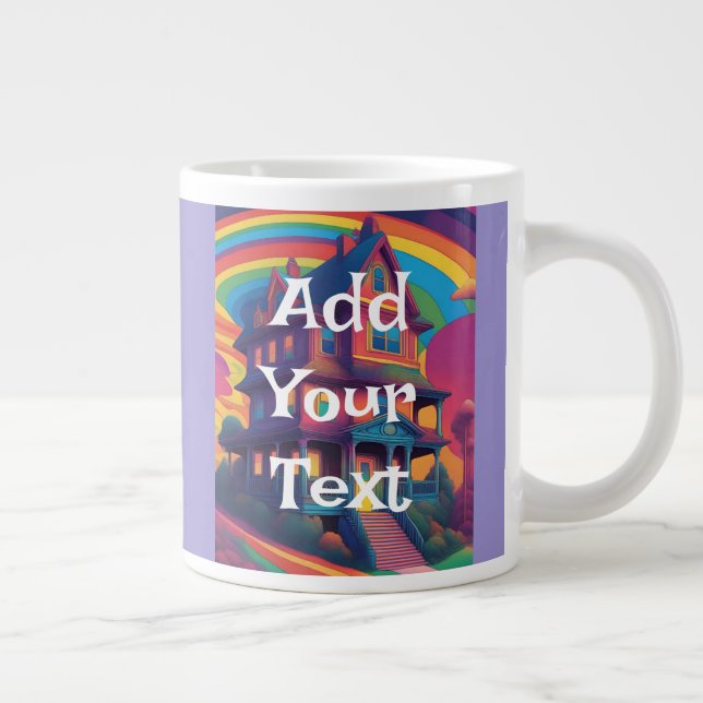 Ajouter Votre Texte Jumbo Mug Texte Personnalisé M (Droite)