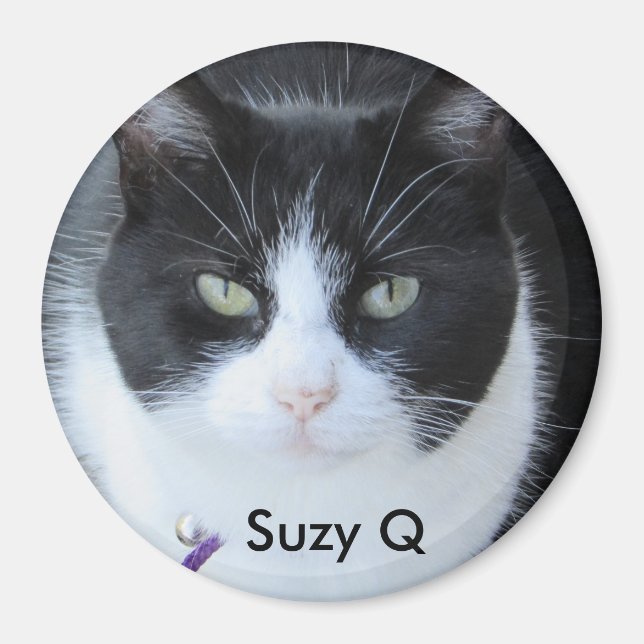 Ajoutez la photo de votre chat à cet aimant de réf (Devant)