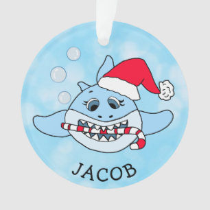 Ajoutez le nom de votre fils à ce Noël du requin-b
