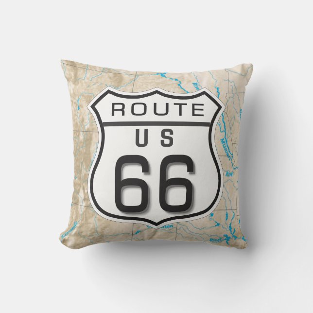 ajoutez vos photos oreiller route 66 (Recto)