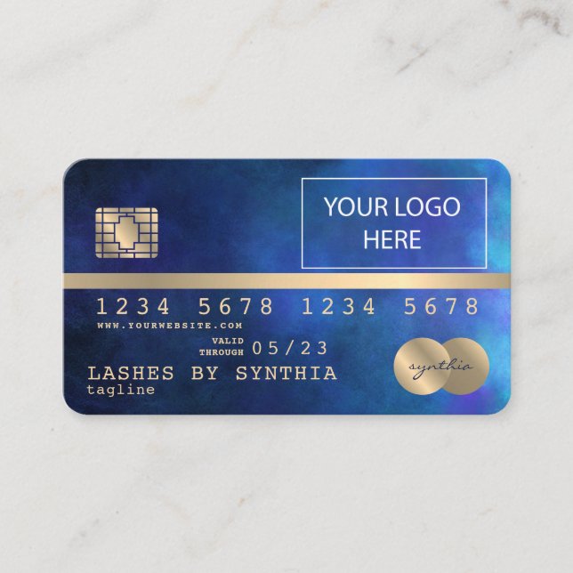 Ajoutez votre carte de crédit Logo Styled Gold et  (Devant)