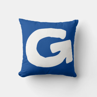 Ajoutez votre lettre G Coussin de jet