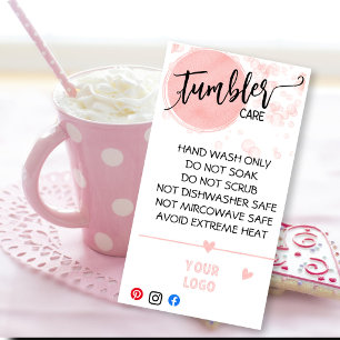 AJOUTEZ VOTRE LOGO CARTES DE SOIN POUR TUMBLER