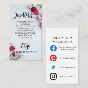 AJOUTEZ VOTRE LOGO CARTES DE SOINS Fleur blanche U