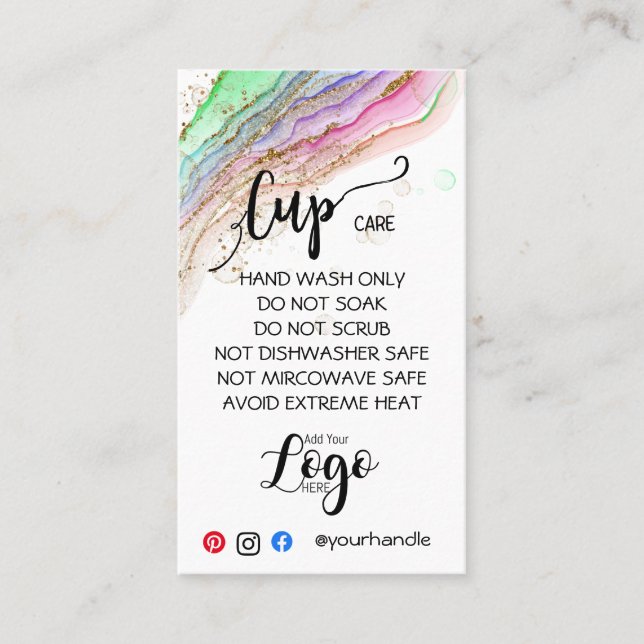 AJOUTEZ VOTRE LOGO Tasse CARTES DE SOINS vinyle af (Devant)