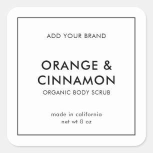 Ajoutez votre marque minimaliste Étiquette de prod