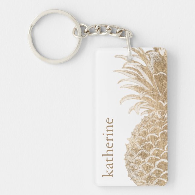 Ajoutez votre nom | Pinneapple Tropical Or (Devant)