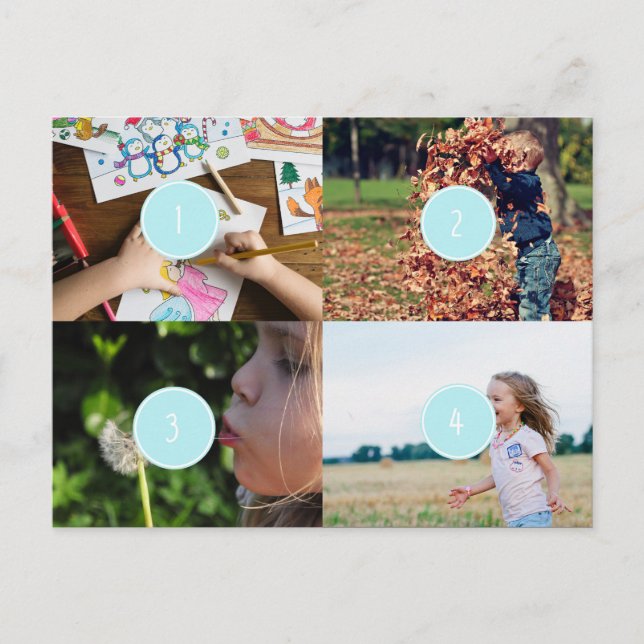 Ajoutez votre propre carte personnalisable 4 photo (Devant)