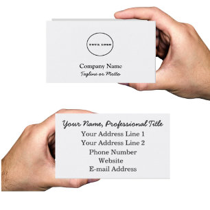 ajoutez votre propre logo cartes de visite logo pe