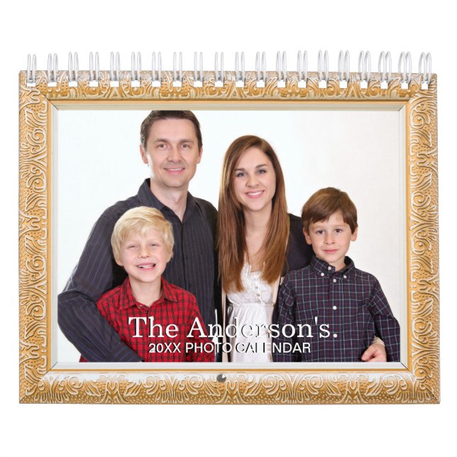 Ajoutez Votre Propre Photo 2 Page Petit Calendrier (Protection)