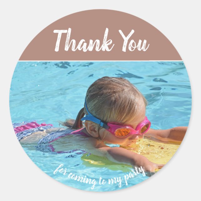 Ajoutez votre propre photo Stickers Merci Annivers (Devant)