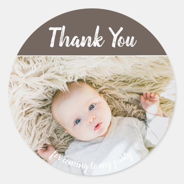 Ajoutez votre propre photo Stickers Merci Annivers (Devant)