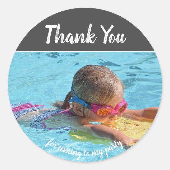 Ajoutez votre propre photo Stickers Merci Annivers (Devant)