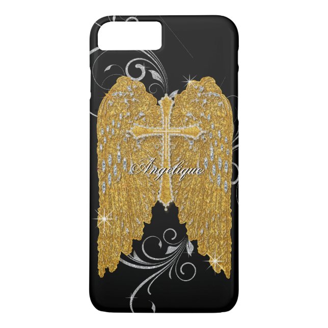 AJR-GS-3-angels-wings-BLK.jpg Case-Mate iPhone Case (Back)