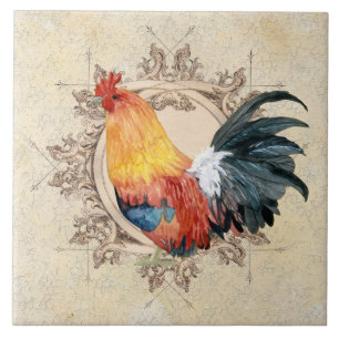 AJR-PAPER-Black-Vintage-Rooster-1b.jpg Tile