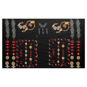 Ajrak like Style Fabric