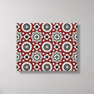 Ajrak Tribal Pattern Canvas