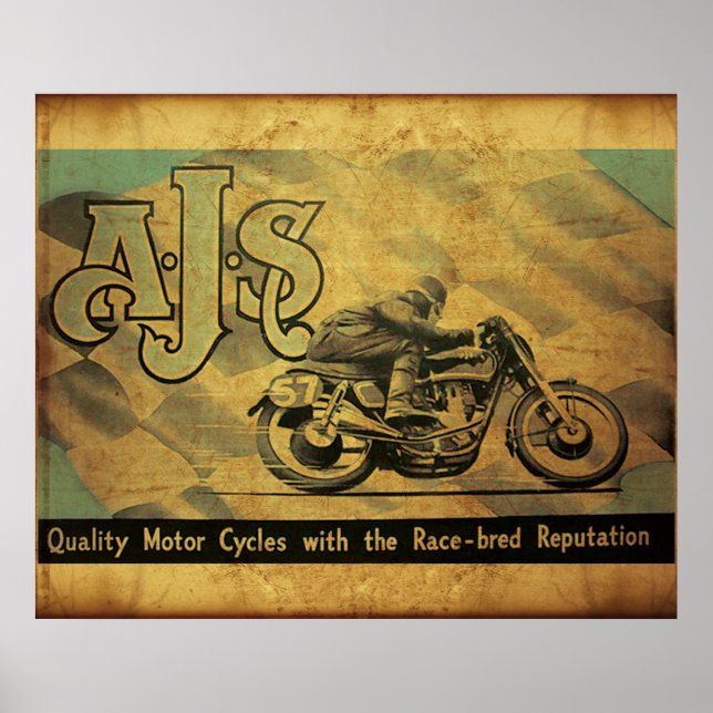 AJS Motorcycle of England Poster (Front)