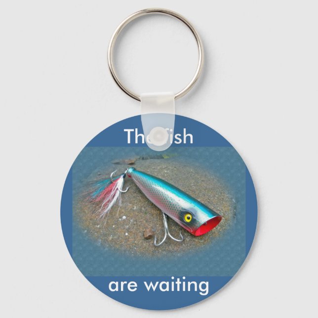 AJS Saltwater Lure Popper Blue Dragon Items Keychain (Front)