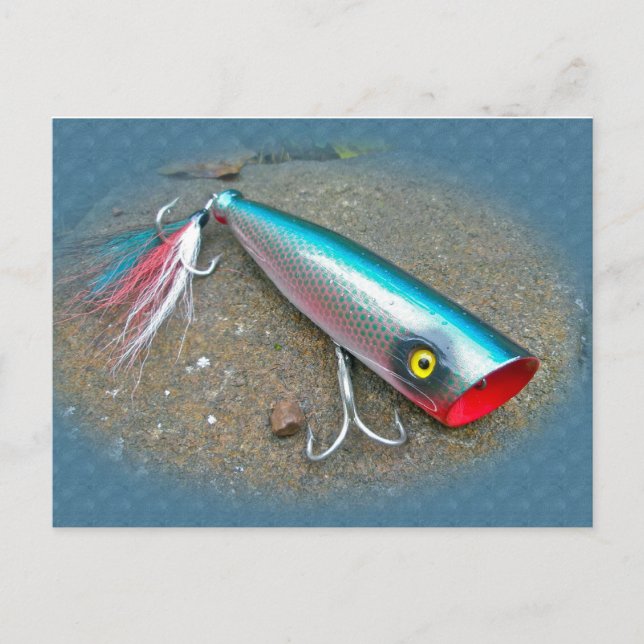 AJS Saltwater Lure Popper Blue Dragon Items Postcard (Front)