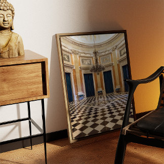 Ajuda Royal Palace. Sala dos Archeiros Hall Lisbon Poster