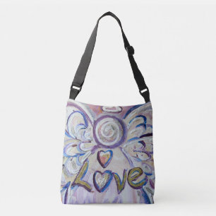 Ajustable Amour Ange Word Art Purse Corps croisé sac