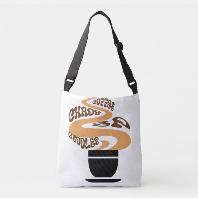 Ajustable Café, Chaos & Bouddles Sac fourre-tout | Mignonne  (Devant)