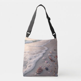 Ajustable "Coquillages sur sac à bandoulière Vagues de plage