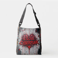 Cyberpunk Graffiti Crossbody sac