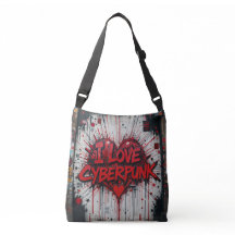 Cyberpunk Graffiti Crossbody sac