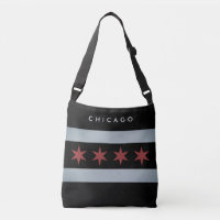 Drapeau noir vintage Chicago sac carrosserie perso