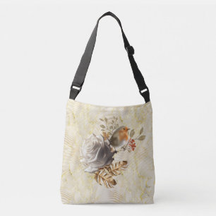 Ajustable Elégant sac à crosse en crème et or