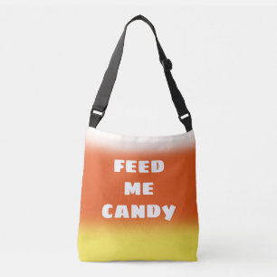 Ajustable "Feed Me Candy" Corn Crossbody Sac