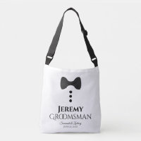 Groomsman Black Cravate Mariage Sac à bagages
