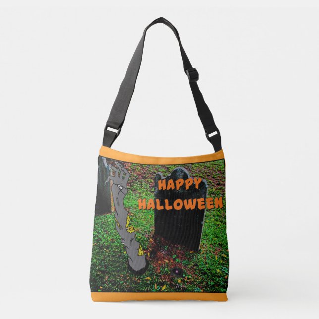 Ajustable HAPPY HALLOWEEN Sac fourre-tout (Devant)