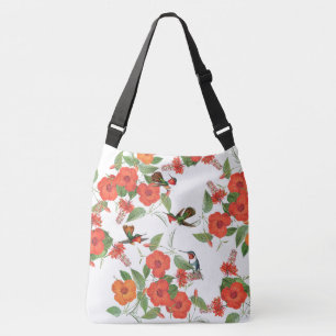 Ajustable La faune d'oiseaux de colibri fleurit le sac